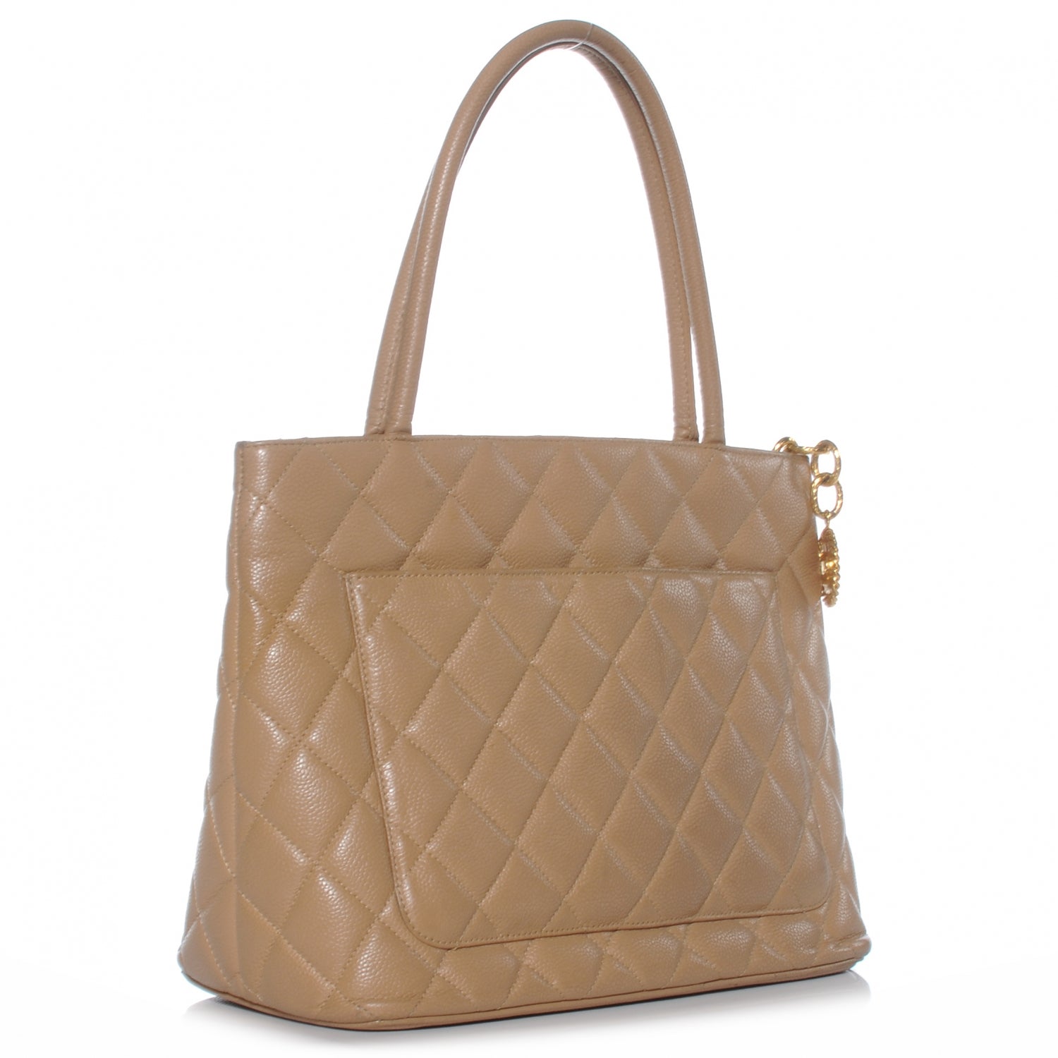 Chanel Caviar Quilted Medallion Tote Beige 3 of 8