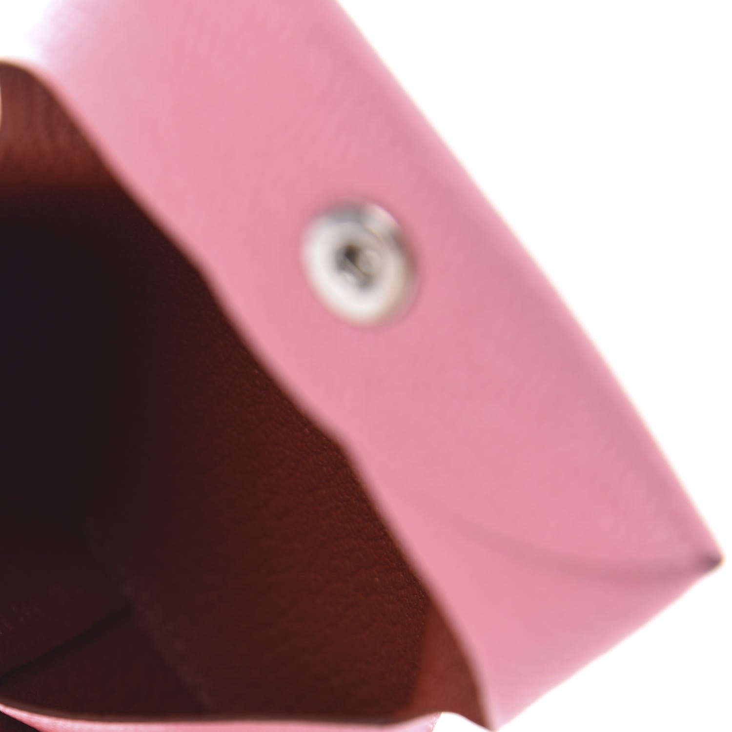 Hermes Chevre Mysore Verso Bastia Coin Purse Rose Confetti Brique 5 of 8