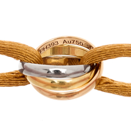 Cartier 18K Pink Yellow White Gold Trinity Adjustable Cord Bracelet Gold 6 of 9