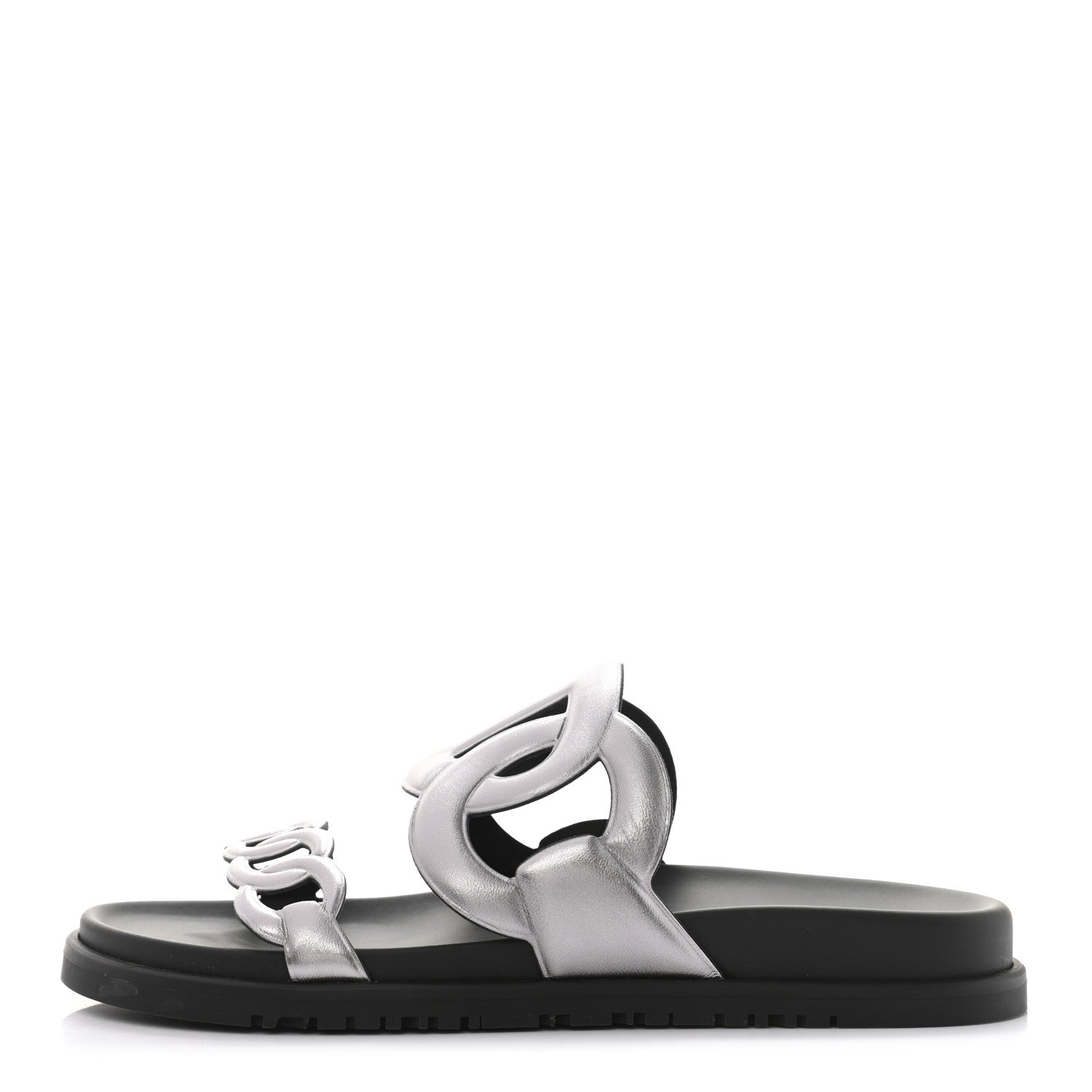 Hermes Nappa Extra Sandals 39.5 Gris Argent 1 of 11