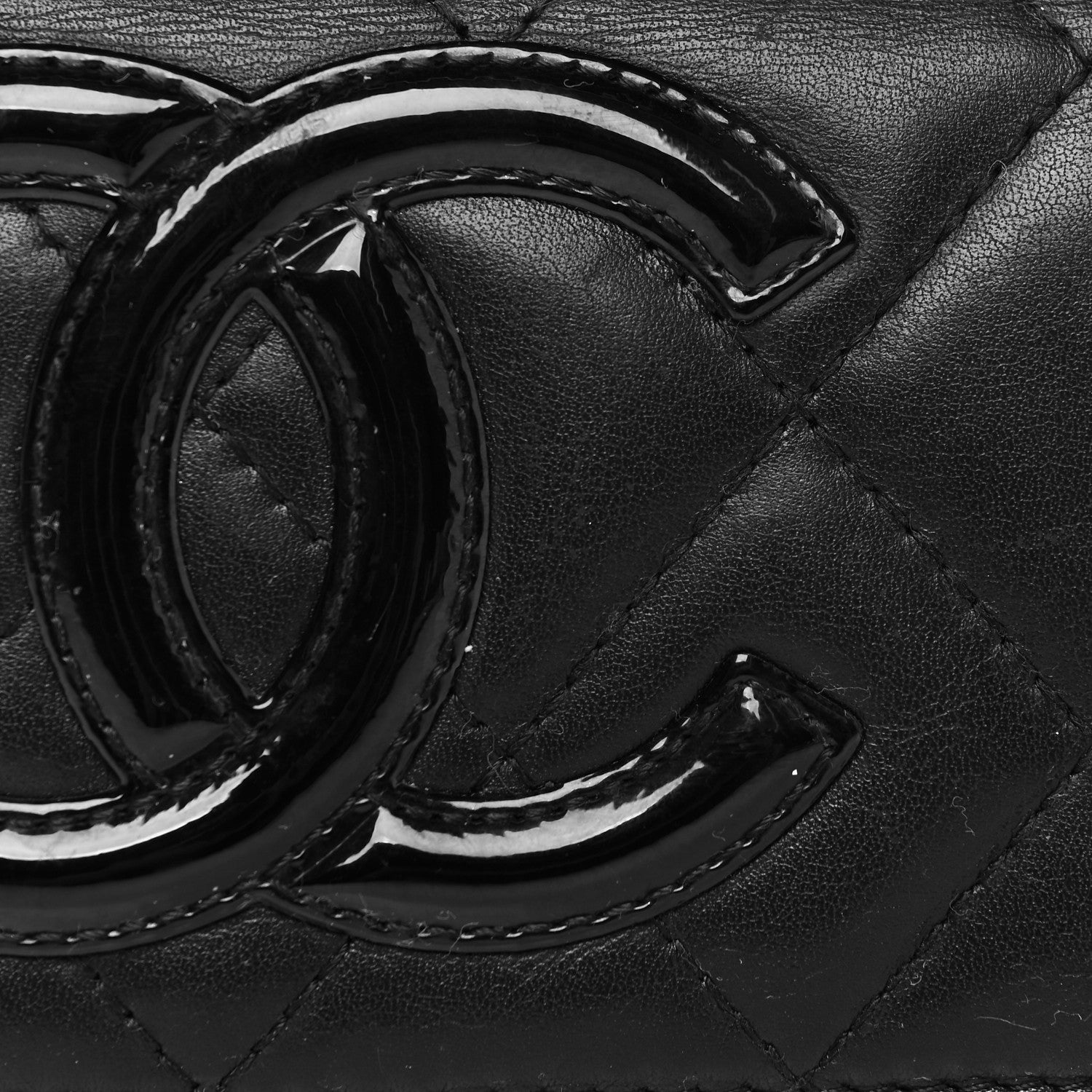 Chanel Calfskin Quilted Cambon Business Card Holder Black 9 of 9