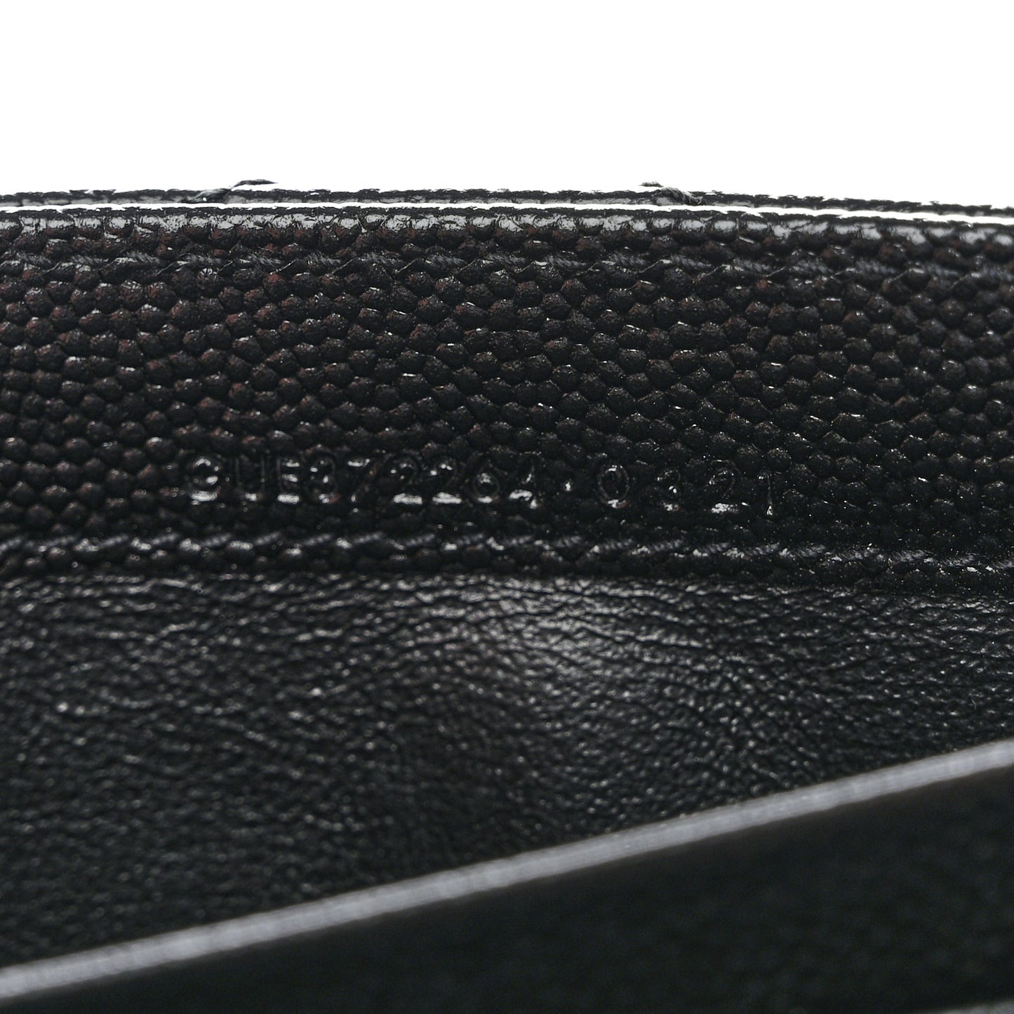 Grain De Poudre Matelasse Chevron Monogram Flap Wallet Black