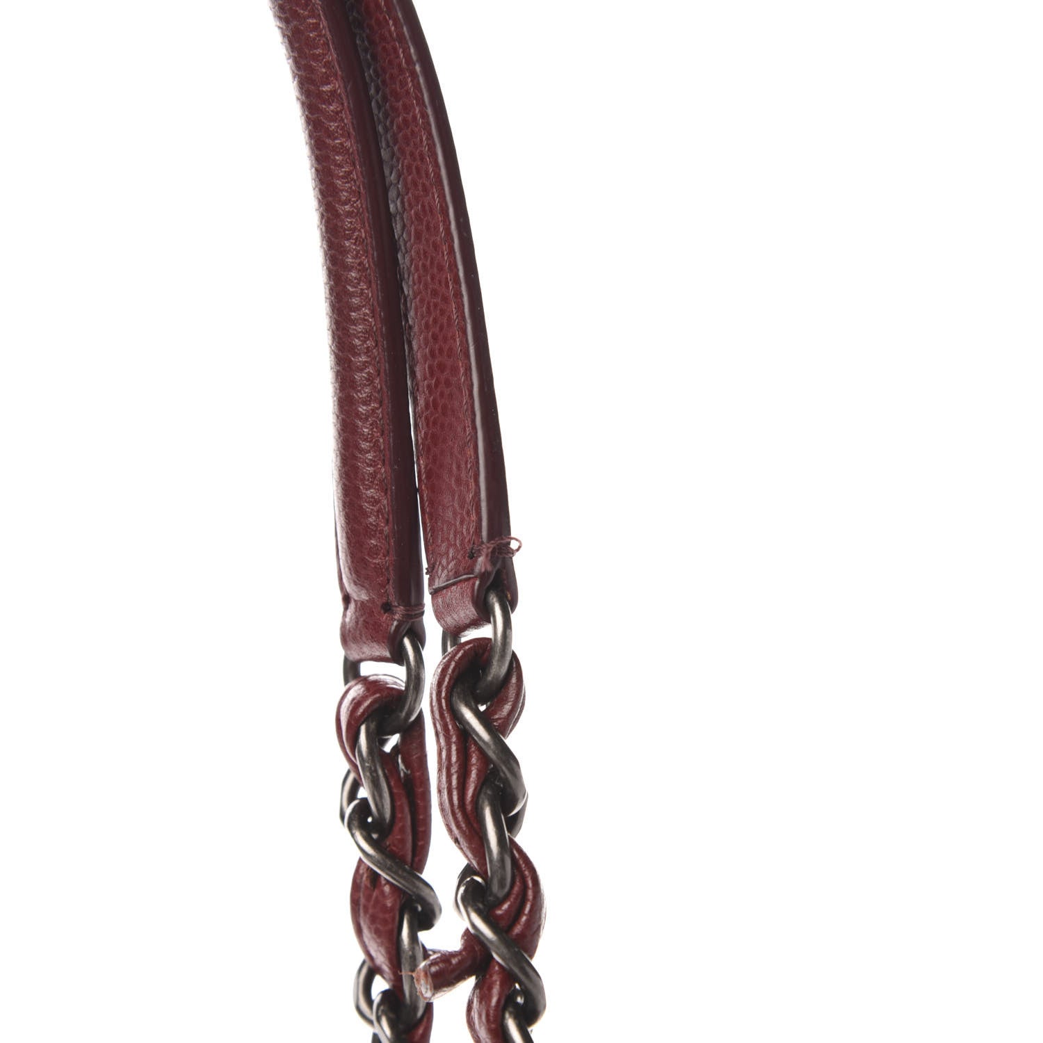Chanel Caviar Quilted City Shopping Tote Dark Red 11 of 14