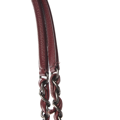 Chanel Caviar Quilted City Shopping Tote Dark Red 11 of 14