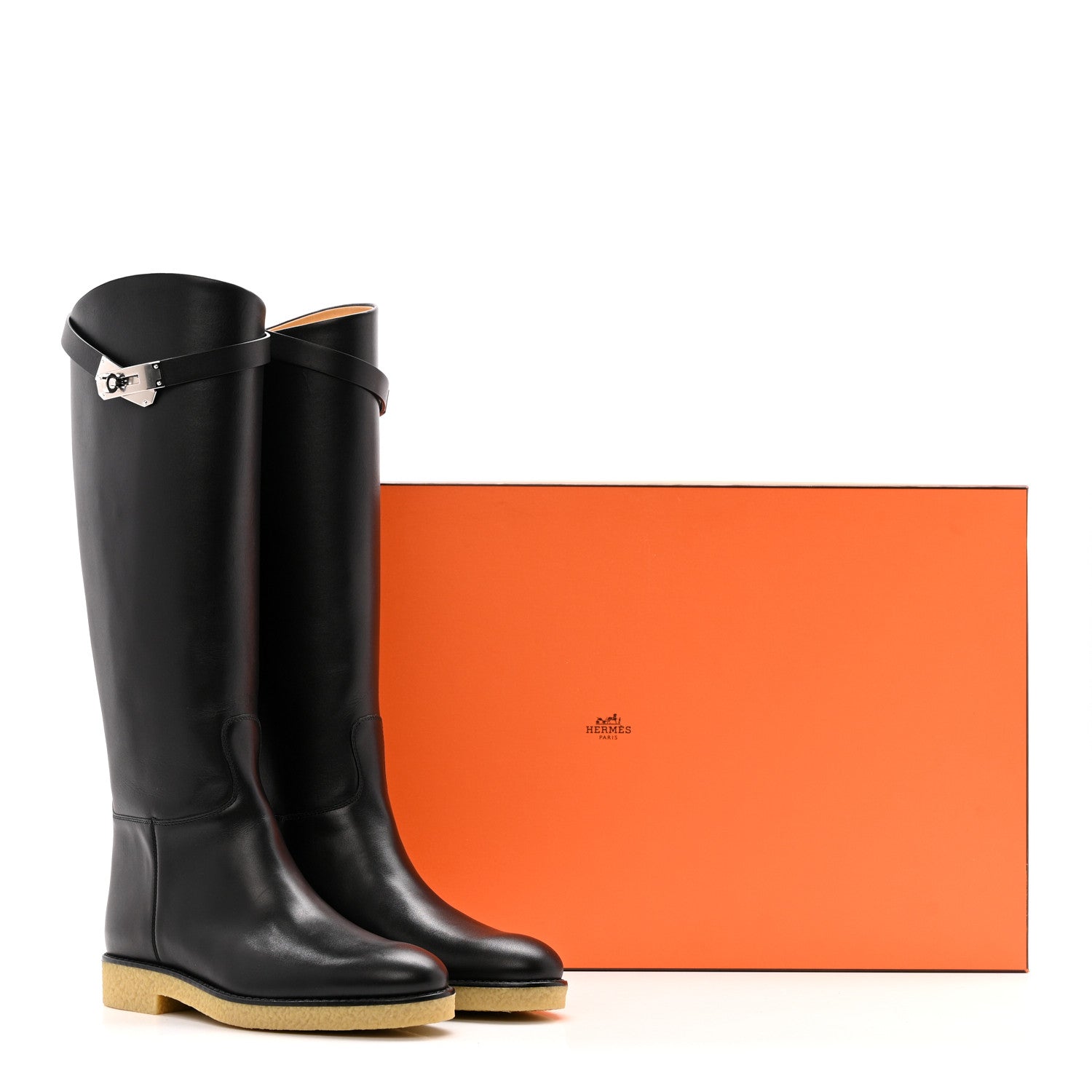 Hermes Calfskin Faustine Boots 36.5 Black 9 of 9