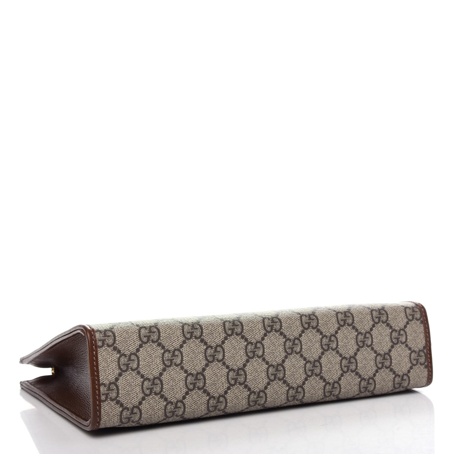 GG Supreme Monogram Horsebit 1955 Zip Pouch Beige Brown Sugar