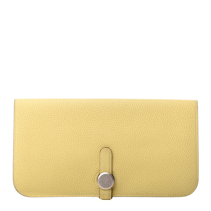 Hermes Togo Dogon Recto Verso Wallet Jaune Poussin 1 of 12