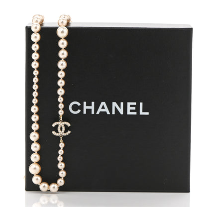 Chanel Graduated Pearl CC Long Necklace Gold 6 of 6