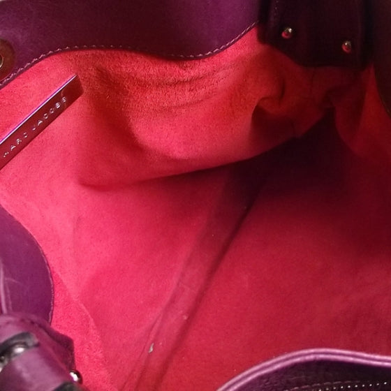 Leather Large Multipocket Purple