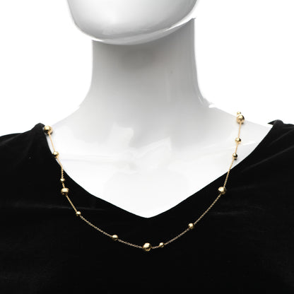 Tiffany 18K Yellow Gold Paloma Picasso Hammered Bead Station Necklace 2 of 4