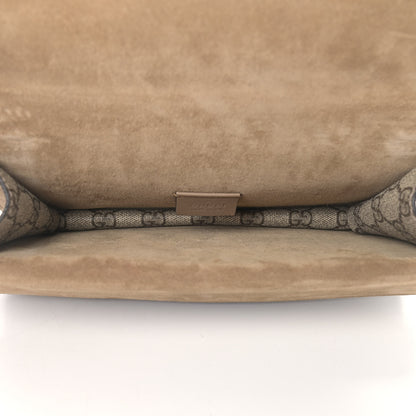 Gucci GG Supreme Monogram Suede Crystal Small Dionysus Shoulder Bag Beige Ebony Taupe 5 of 9