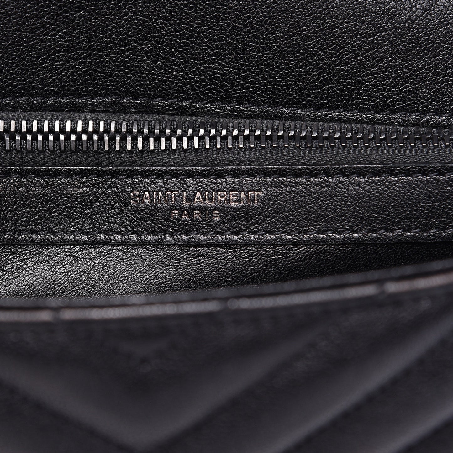Sheepskin Matelasse Chevron Monogram Medium College Bag Black
