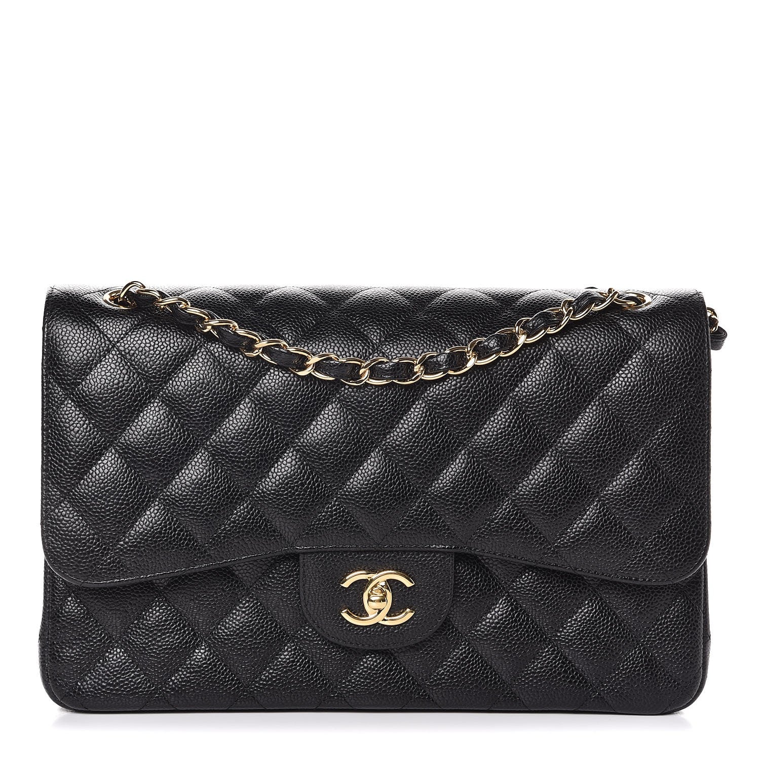 Chanel Caviar Quilted Jumbo Double Flap Black 1 of 11