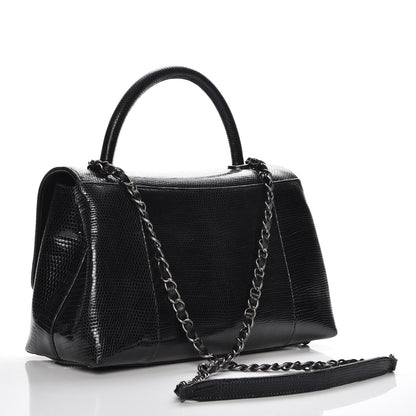 Chanel Lizard Medium Coco Handle Flap Black 4 of 9