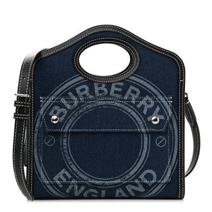 Burberry Denim Smooth Calfskin Mini Pocket Bag Blue 1 of 10