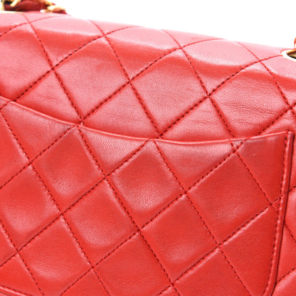 Chanel Lambskin Quilted Mini Square Flap Red 10 of 14