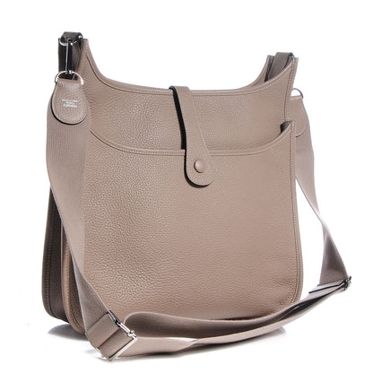 Hermes Taurillon Clemence Evelyne III GM Gris Tourterelle 4 of 15