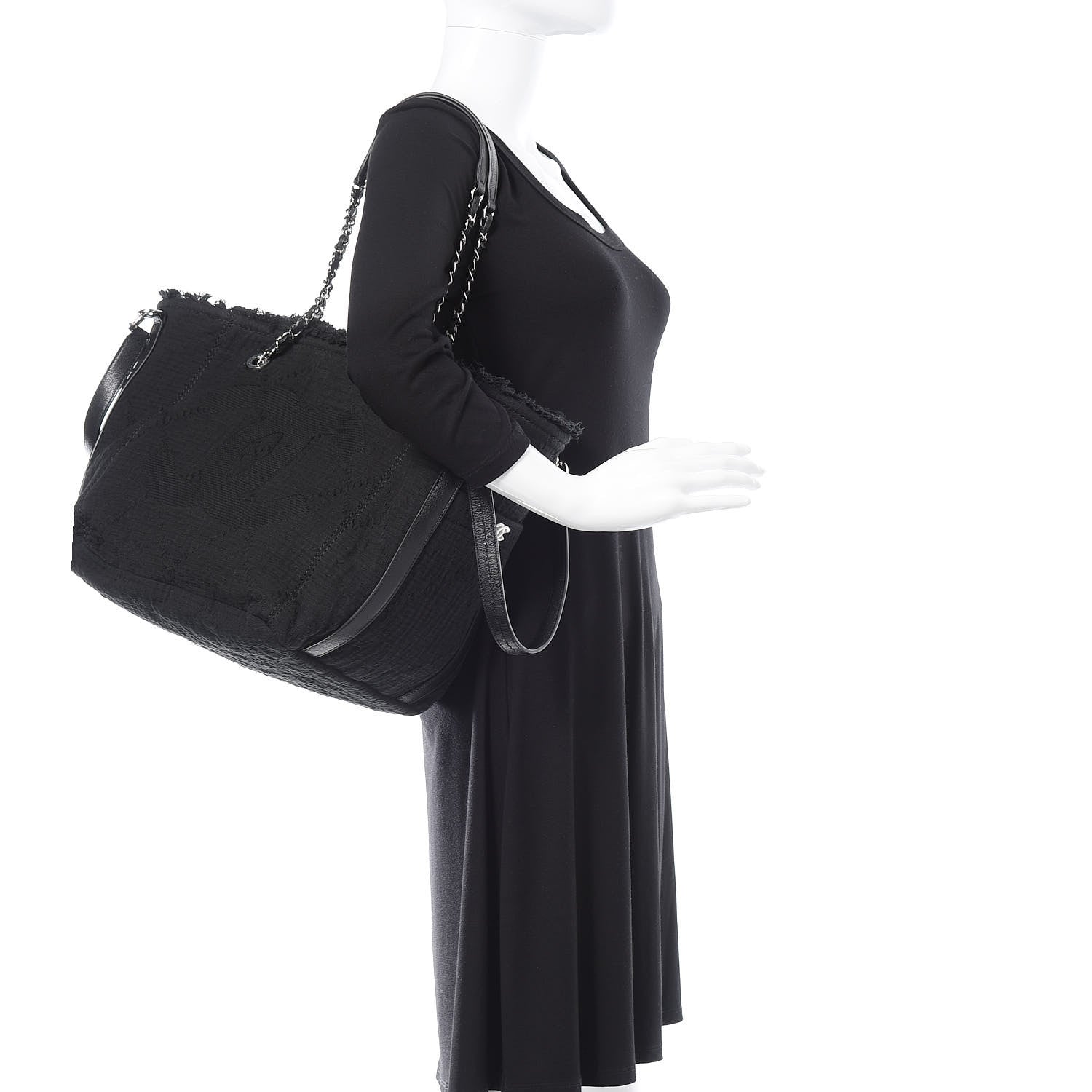 Chanel Canvas Small Double Face Tote Black 2 of 10