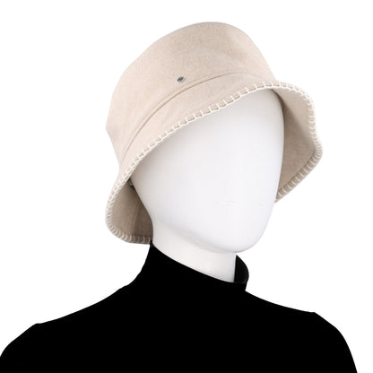 Hermes Wool Cashmere Harper H Point Avalon Bucket Hat 59 Corde Ecru 3 of 10