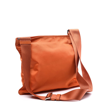 Prada Nylon Vela Flat Messenger Bag Papaya 2 of 11