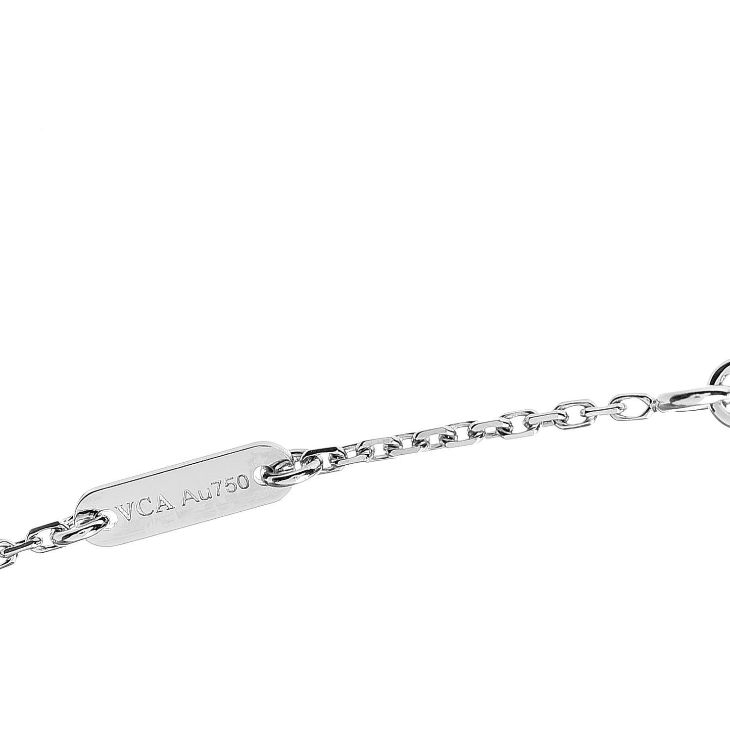 18K White Gold Diamond Socrate One Flower Pendant Necklace