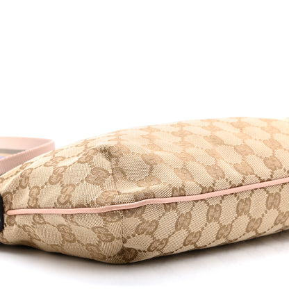 Gucci Monogram Web Small Flat Messenger Crossbody Pink Blue 9 of 10
