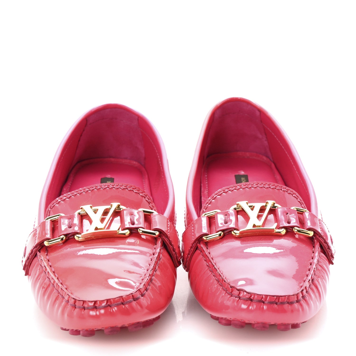 Louis Vuitton Patent Calfskin Oxford Loafers 39.5 Rose Indien 3 of 9