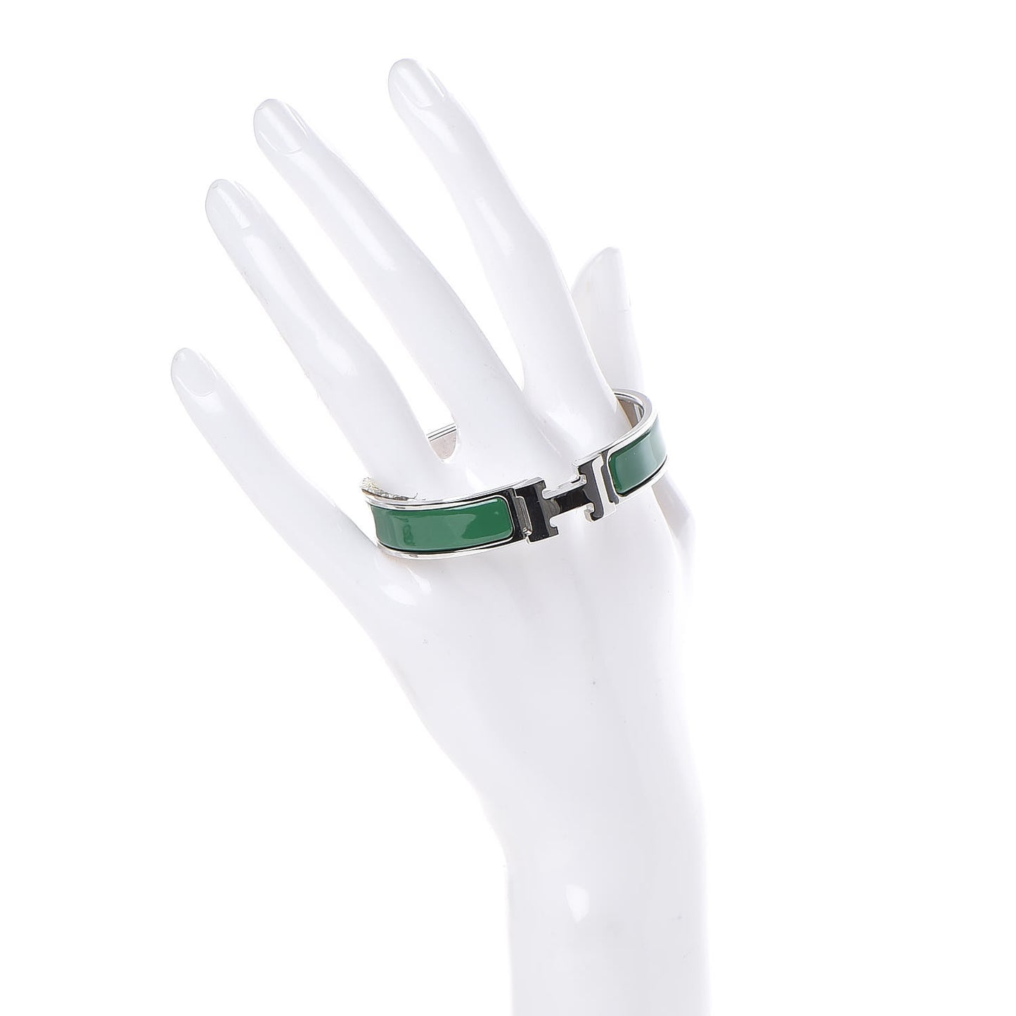 Enamel Narrow Clic Clac H Bracelet PM Vert Sapin