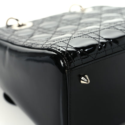 Christian Dior Patent Cannage Medium Lady Dior Black 11 of 12