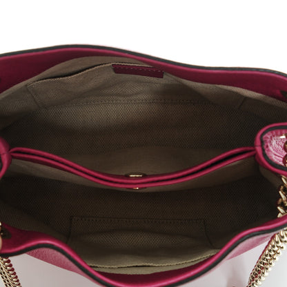 Gucci Cellarius Calfskin Small Soho Chain Shoulder Bag Bright Bouganville 5 of 6