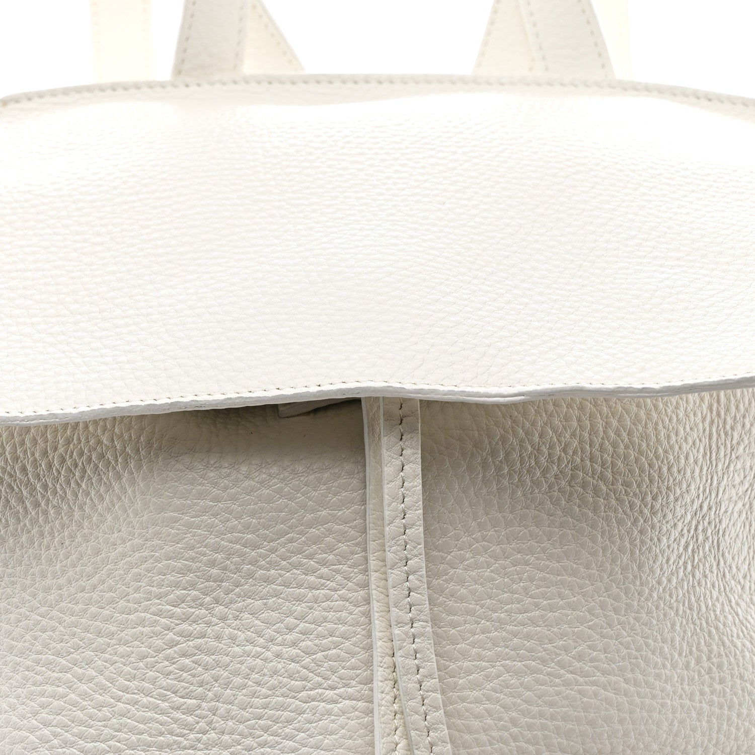 Mansur Gavriel Tumbled Calfskin Backpack Bag White 7 of 10