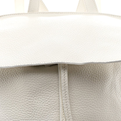 Mansur Gavriel Tumbled Calfskin Backpack Bag White 7 of 10