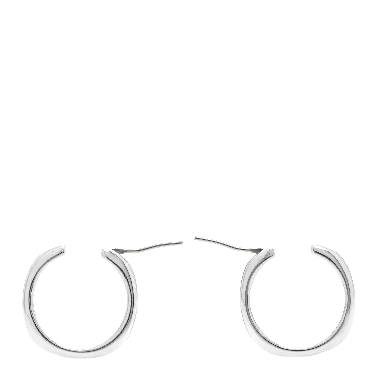 Tiffany Sterling Silver Square Cushion Hoop Earrings 3 of 4
