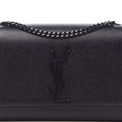 Saint Laurent Grain De Poudre Small Monogram Kate Satchel Black 9 of 10