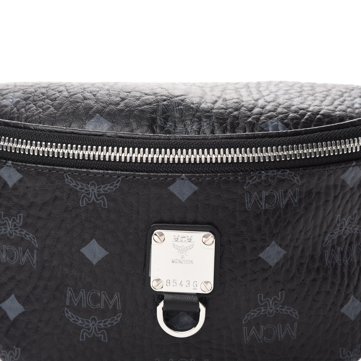 MCM Visetos Small Stark Belt Bag Black 10 of 10
