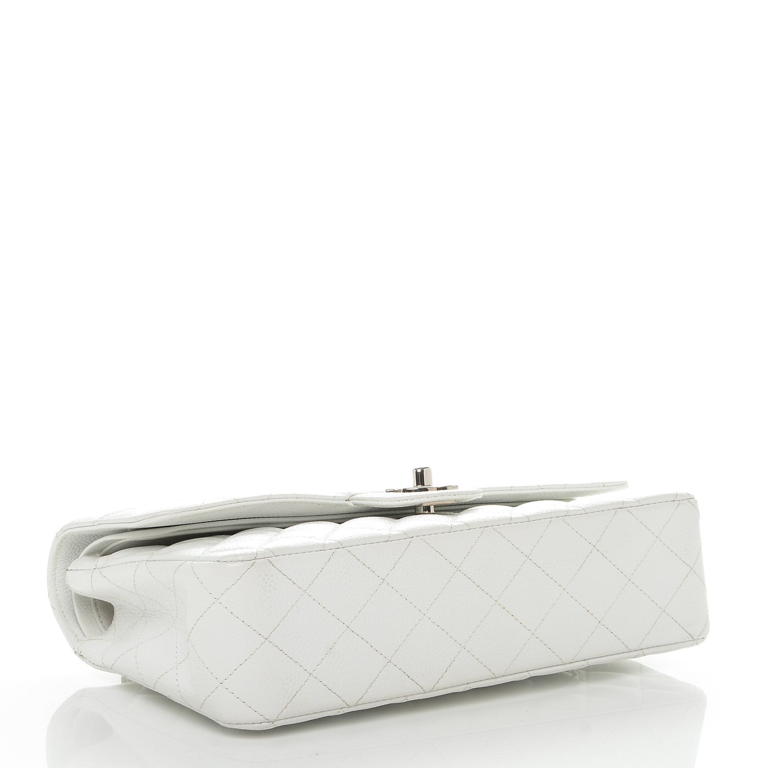 Chanel Caviar Quilted Medium Double Flap White 4 of 7