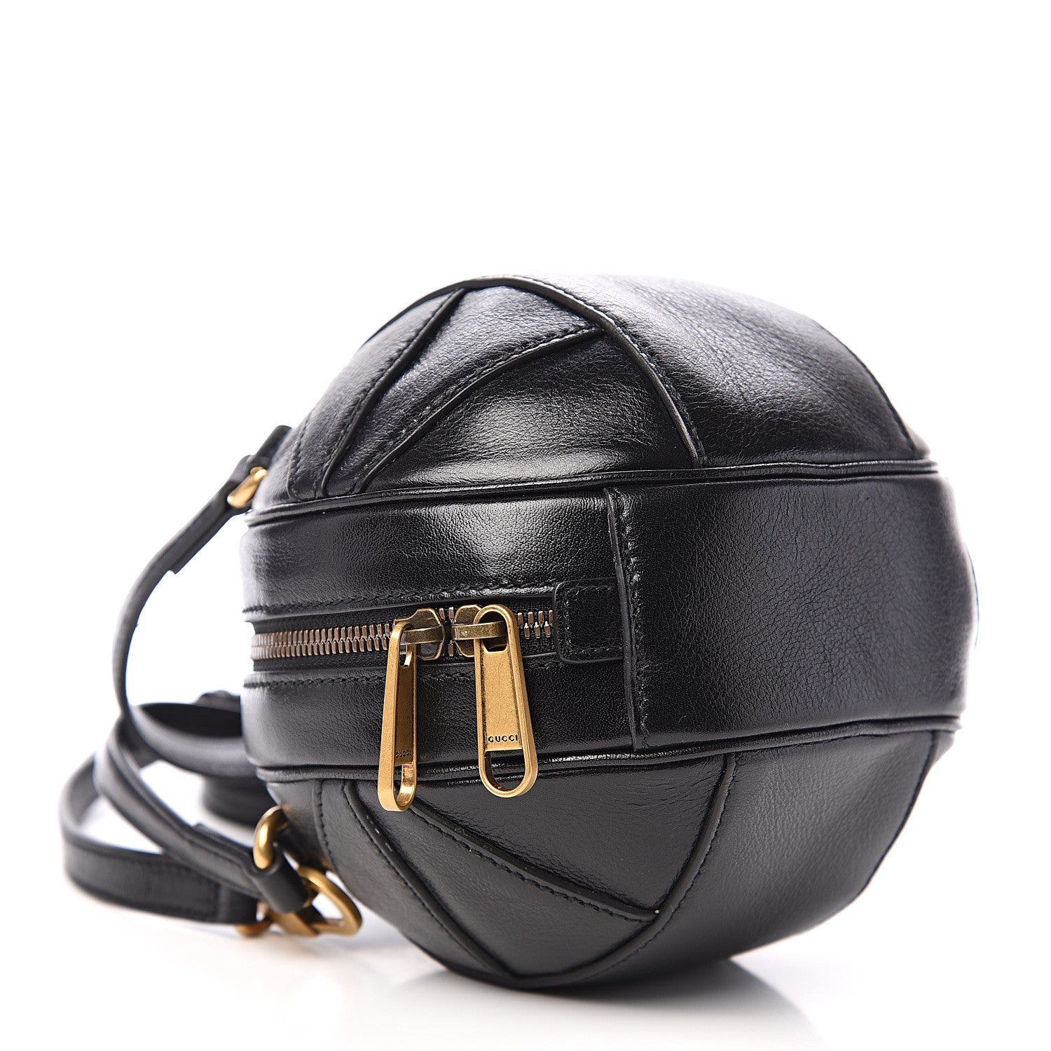 Gucci Piuma Lux Energy Mini Tifosa Basketball Shaped Shoulder Bag Black 3 of 9