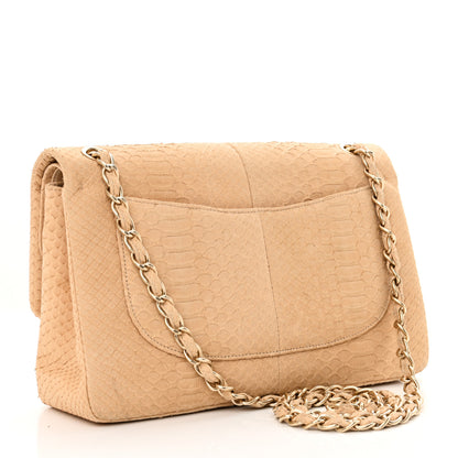 Chanel Snakeskin Jumbo Double Flap Beige 3 of 11