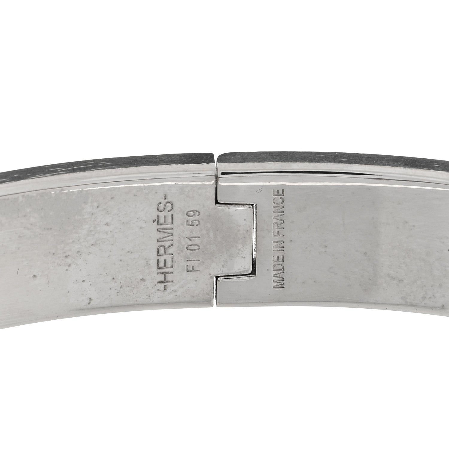 Hermes Matte Enamel Narrow Clic Clac HH Bracelet PM White 3 of 3