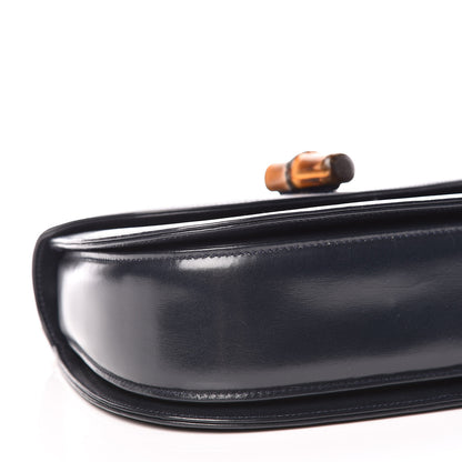 Gucci Calfskin Bamboo Top Handle Bag Navy 8 of 20