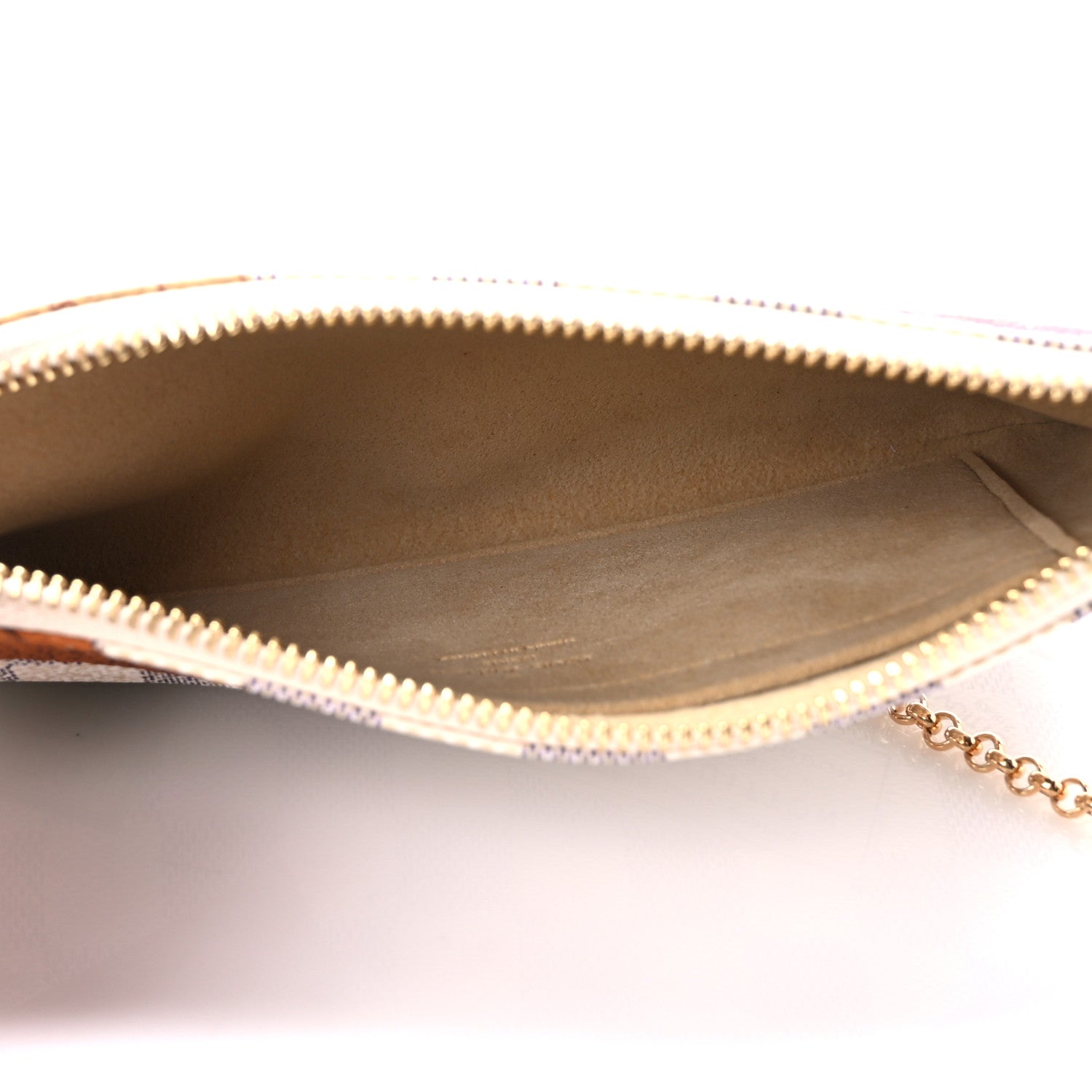 Louis Vuitton Damier Azur Trunks Labels Pochette Milla MM 5 of 6