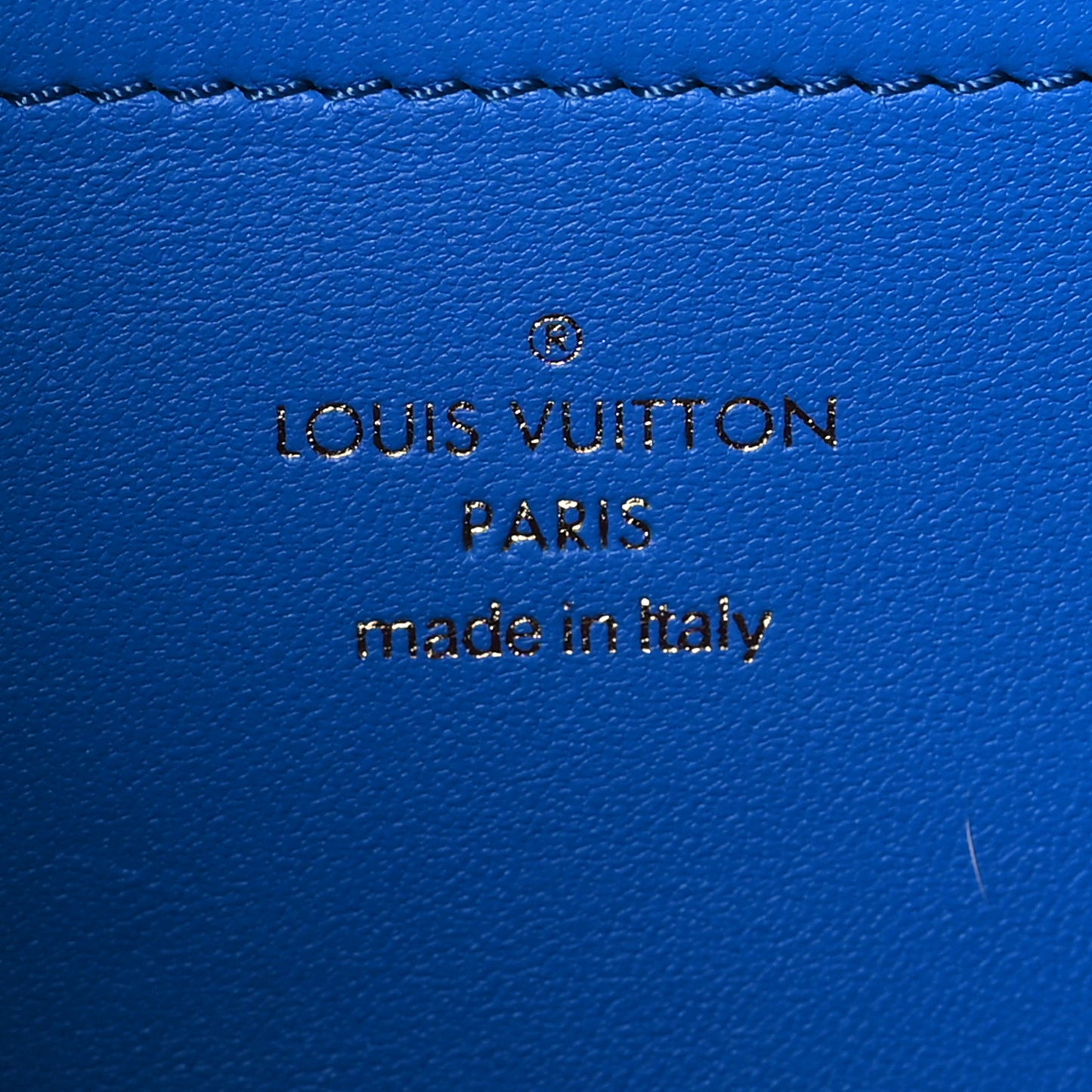Lambskin Embossed Monogram Vuittamins Pochette Coussin Blue Red