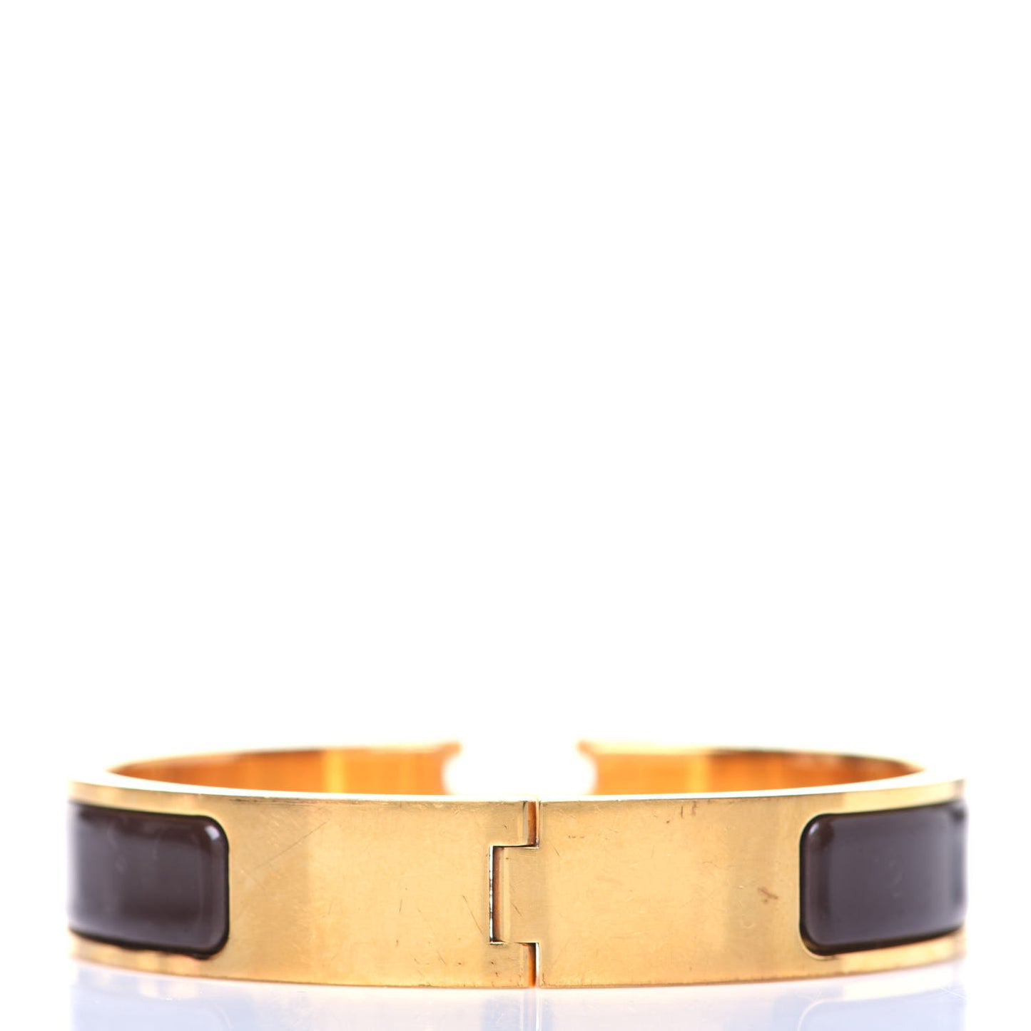 Enamel Narrow Clic Clac H Bracelet PM Cachou