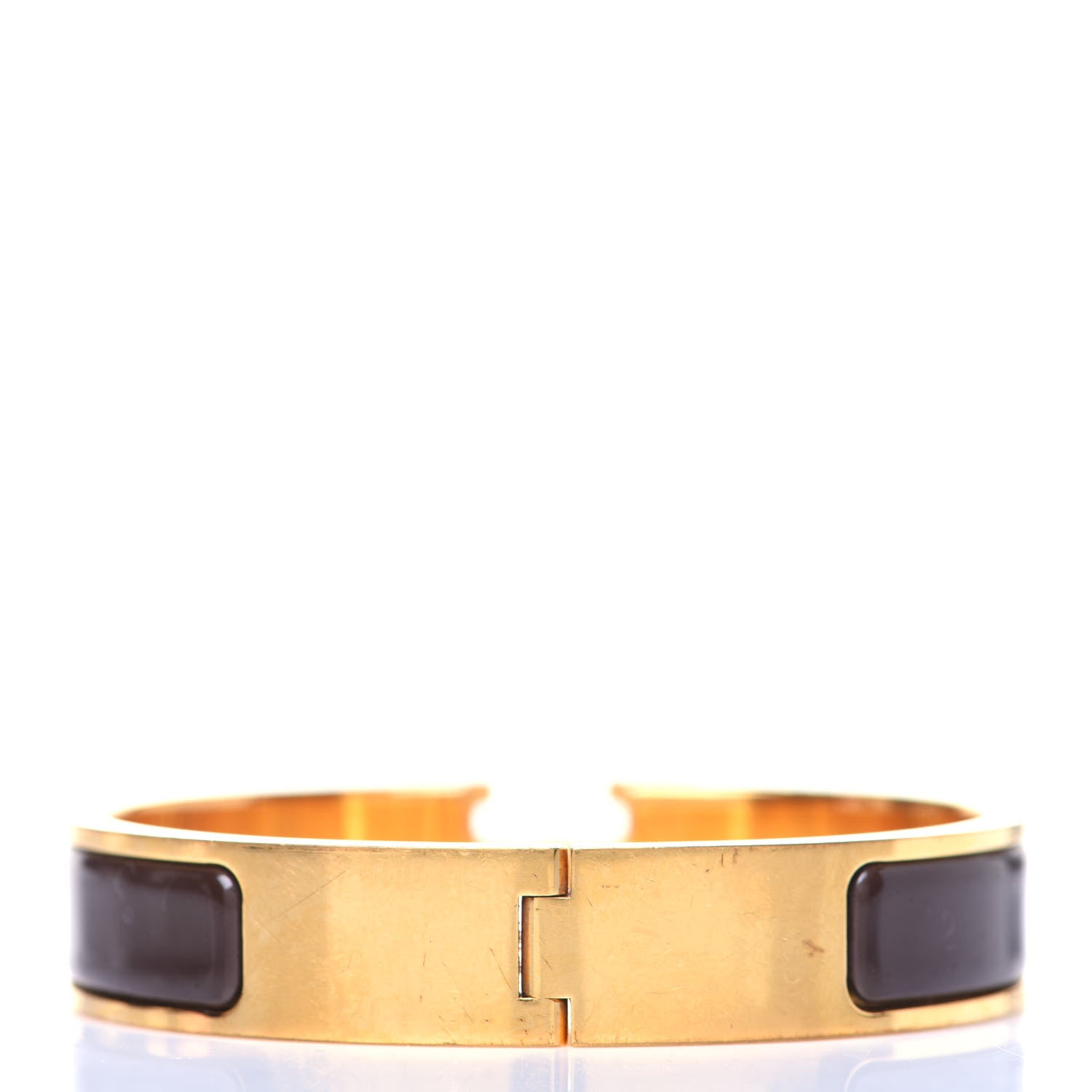 Hermes Enamel Narrow Clic Clac H Bracelet PM Cachou 2 of 5