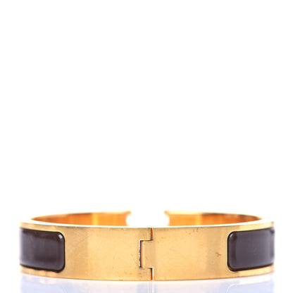 Hermes Enamel Narrow Clic Clac H Bracelet PM Cachou 2 of 5