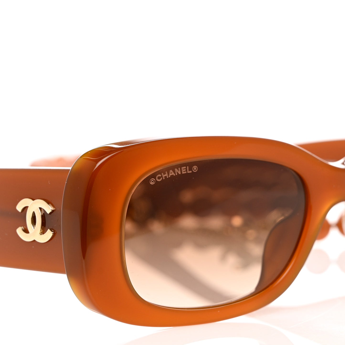 Acetate Rectangle Sunglasses 5488 Brown