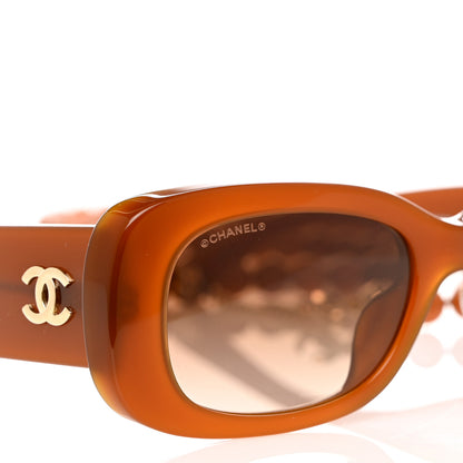 Chanel Acetate Rectangle Sunglasses 5488 Brown 9 of 10