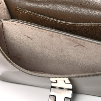 Jimmy Choo Suede Patent Mini Rebel Crossbody Brown 11 of 16