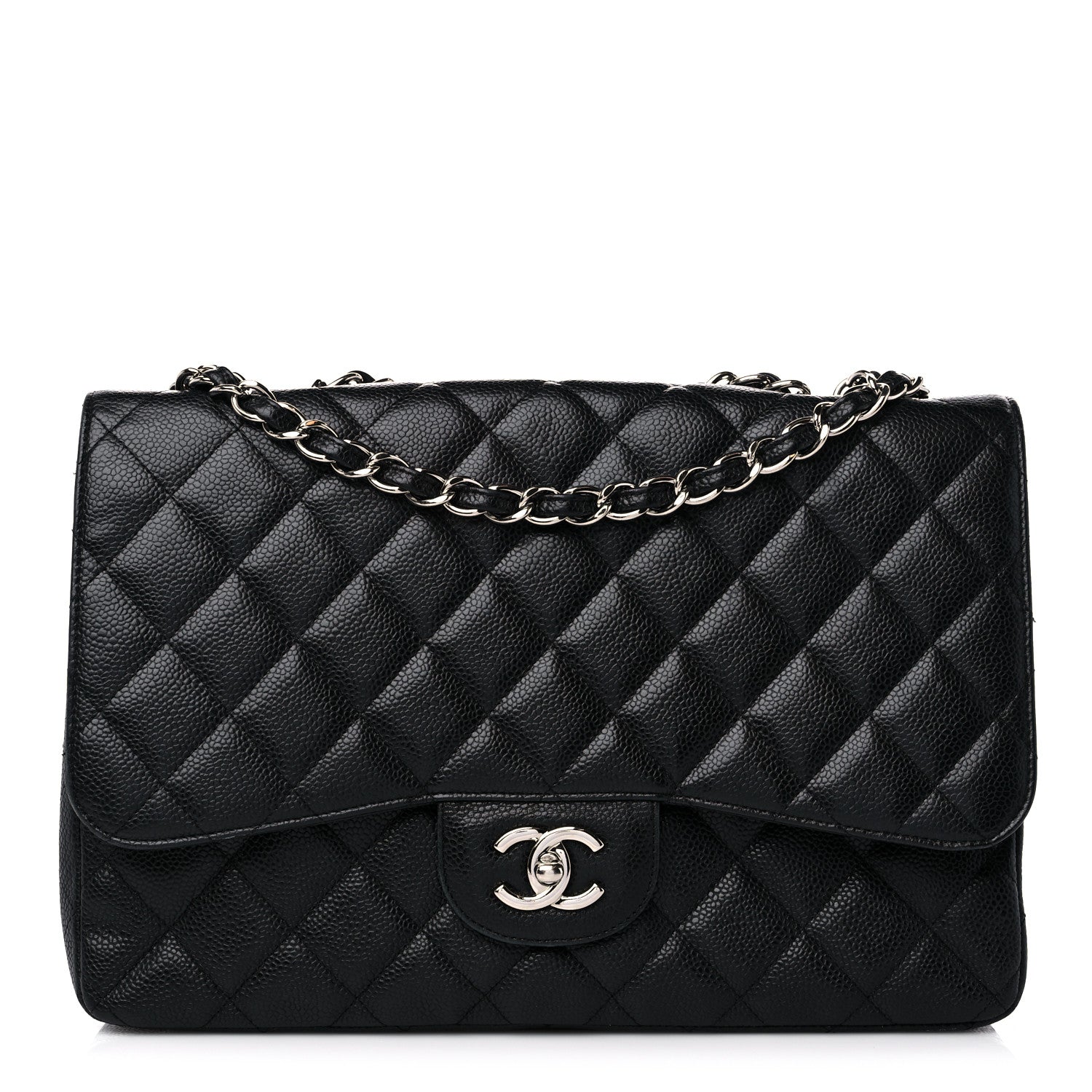 Chanel Caviar Quilted Jumbo Single Flap Black 1 of 19