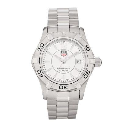 Tag Heuer Stainless Steel 27mm Aquaracer 300M Quartz Watch Silver WAF1412 1 of 4